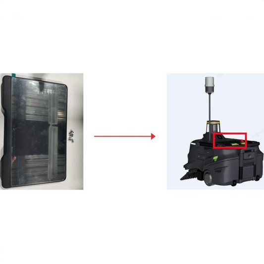 MT1 Max Display Schutzabdeckung, schwarzer Kunststoff-Bildschirmschutz für Reinigungsroboter