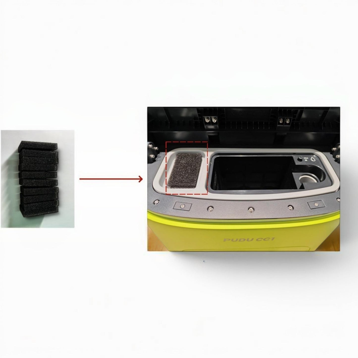 CC1 – Luftauslassfilter / Air outlet filter sponge