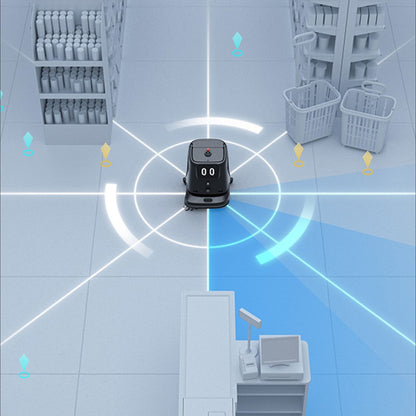 CC1 Pro schwarzer Reinigungsroboter mit KI-gesteuerter Fleckenerkennung und Bodenanalyse für Innenbereiche.