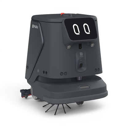 CC1 Pro schwarzer Reinigungsroboter mit KI-gesteuerter Fleckenerkennung und Bodenanalyse für Innenbereiche.