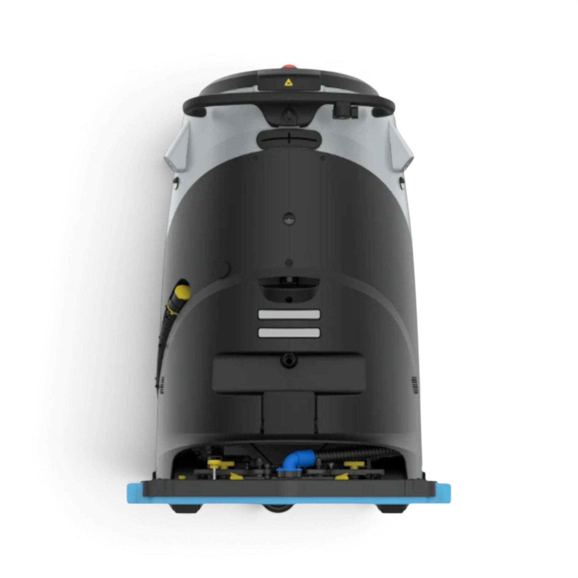 Gausium Omnie "Walze" autonomer Bodenreinigungsroboter, grau und schwarz, für Nass- und Trockenreinigung großer Flächen.