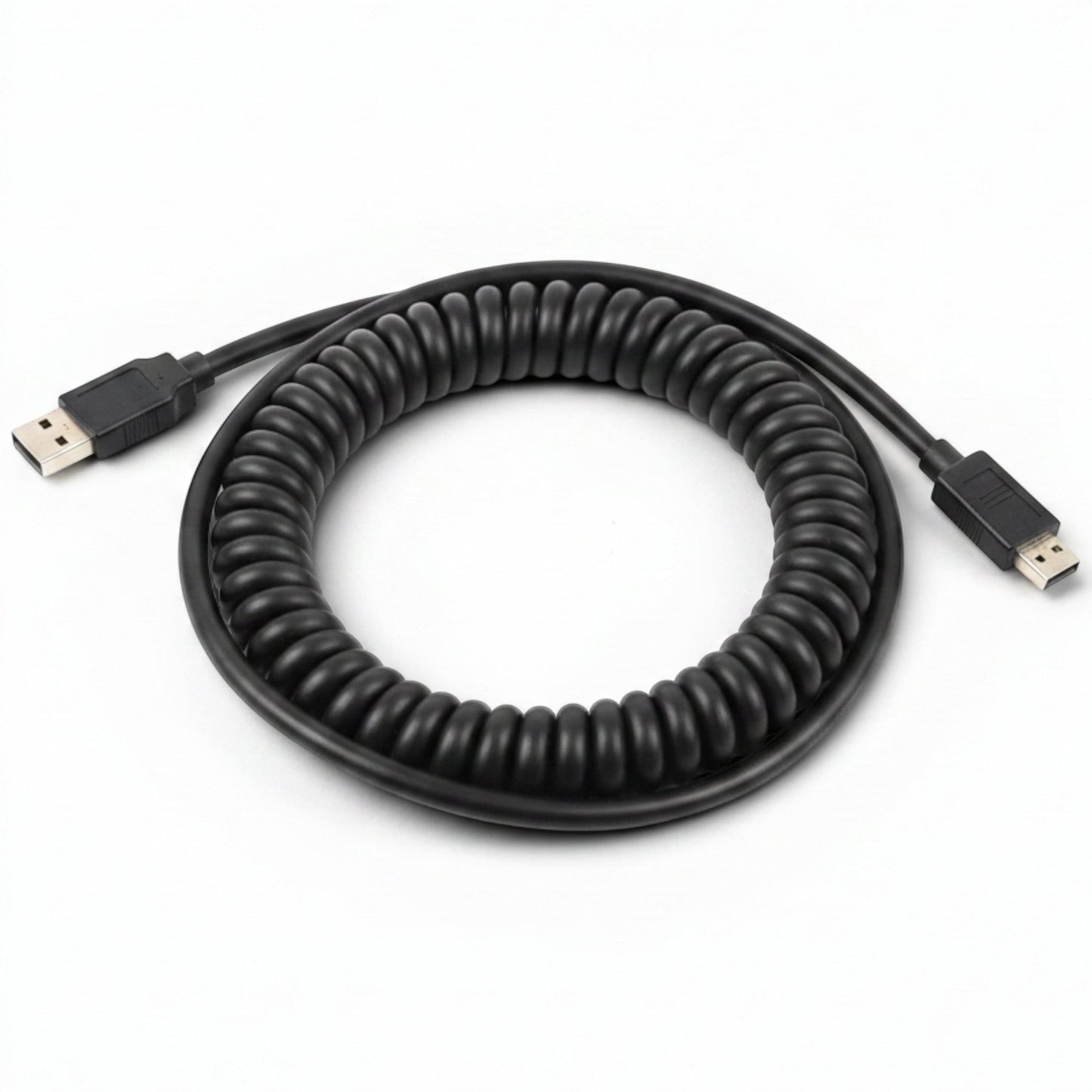 MT1 Verbindungskabel, schwarz, gewendelt, mit USB-C-Steckern für CT1/CT4 Schnittstellen