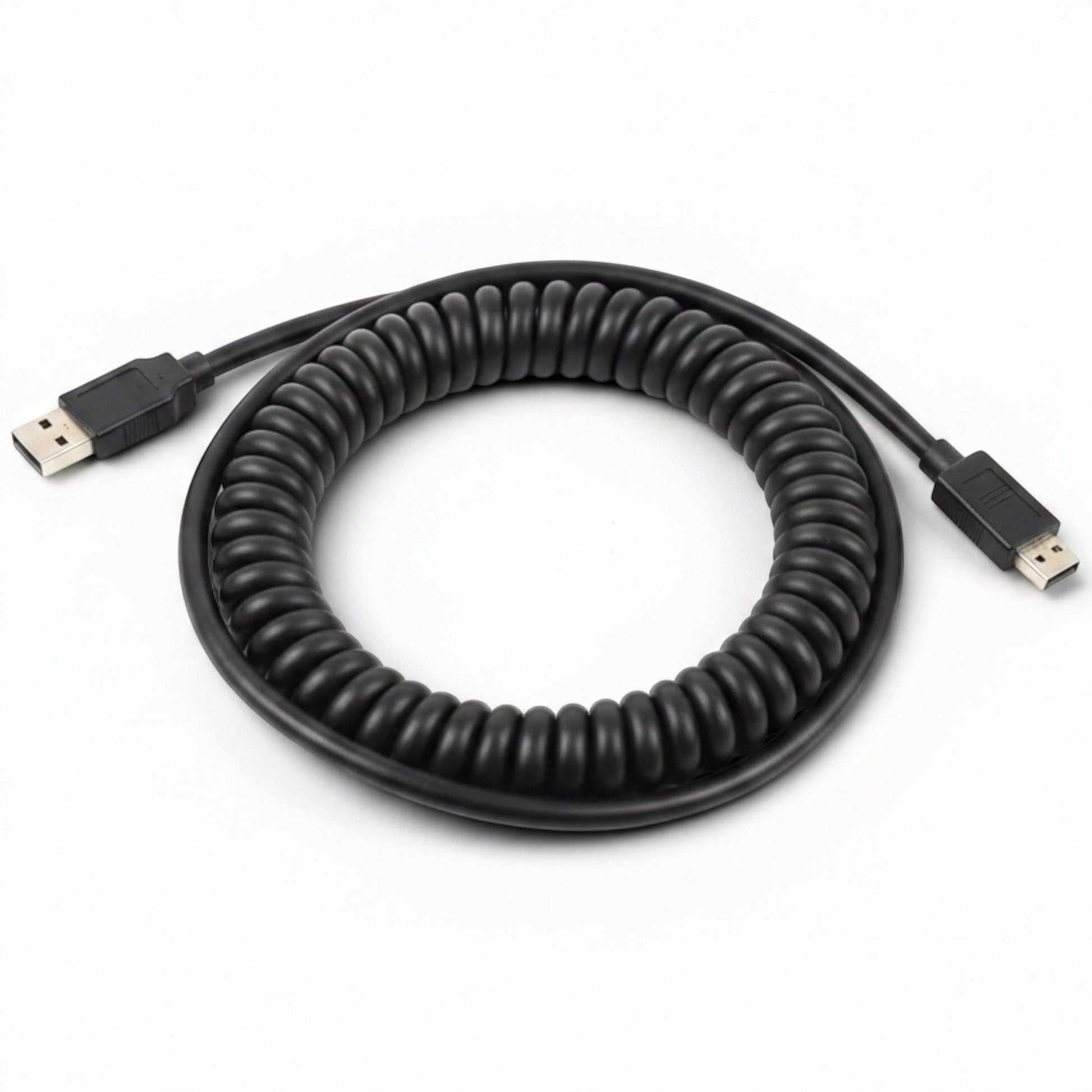 MT1 Verbindungskabel, schwarz, gewendelt, mit USB-C-Steckern für CT1/CT4 Schnittstellen