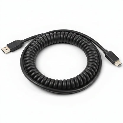 MT1 Verbindungskabel, schwarz, gewendelt, mit USB-C-Steckern für CT1/CT4 Schnittstellen