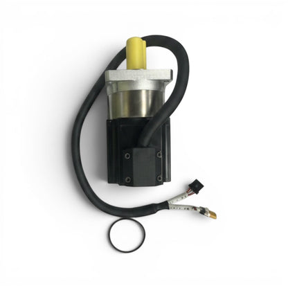 MT1 Walzenbürstenmotor, 24V, silberner Metallkörper mit schwarzem Kabel und gelber Kappe, für Saugroboter