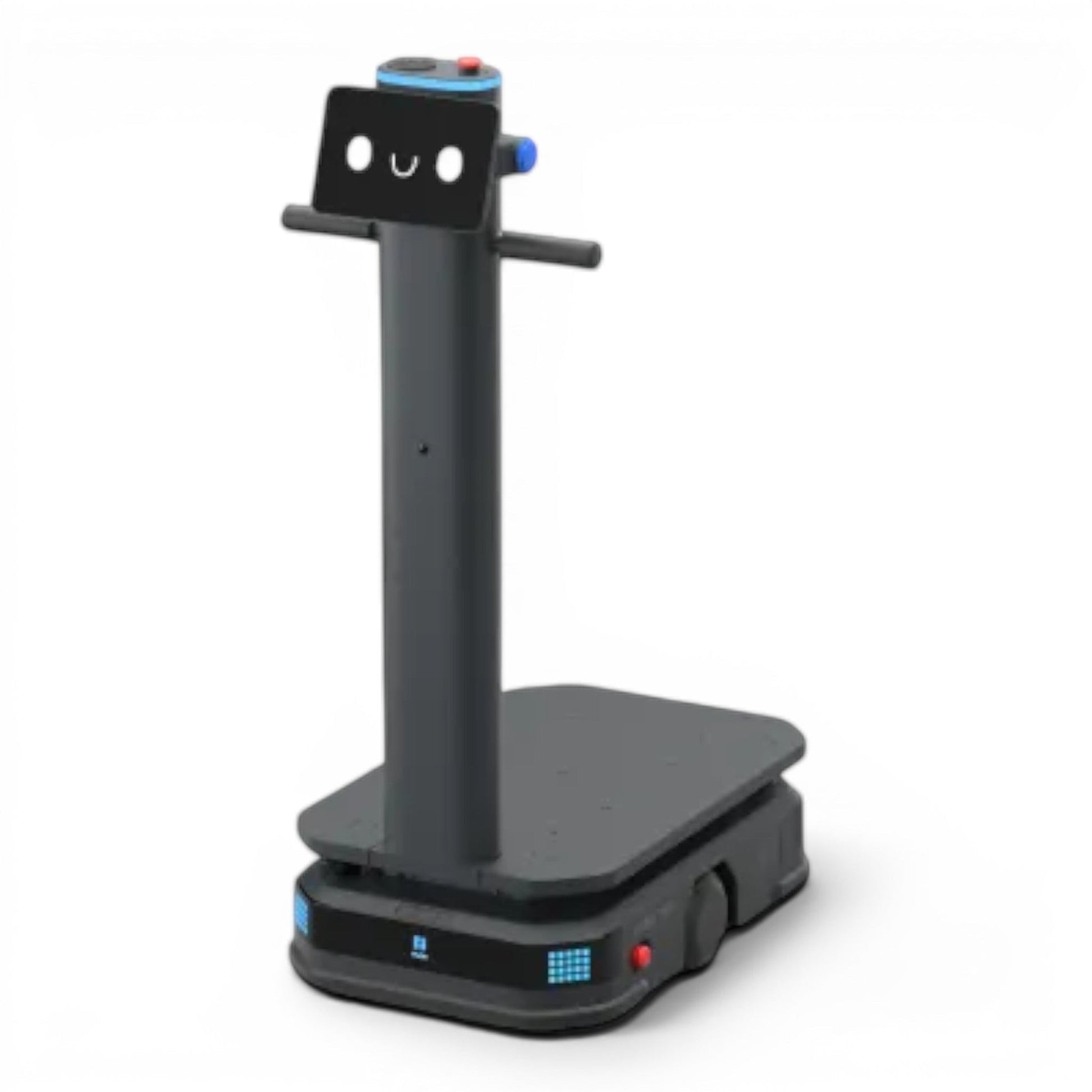 PUDU T300 schwarzer Lieferroboter mit Touchscreen und Ladefläche für Industrie und Handel