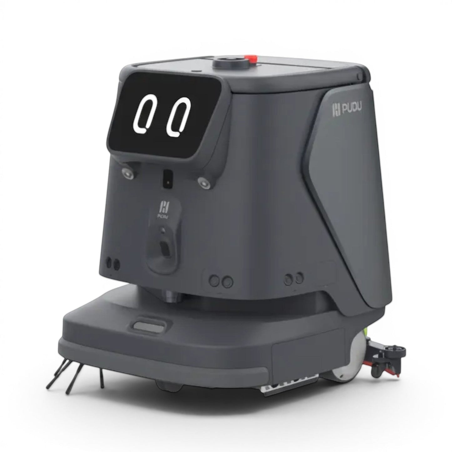 CC1 Pro schwarzer Reinigungsroboter mit KI-gesteuerter Fleckenerkennung und Bodenanalyse für Innenbereiche.
