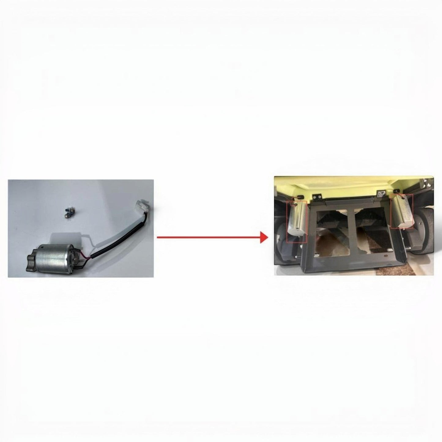 MT1 Max Vibrationsmotor zur Staubentfernung, Metallgehäuse mit Kabel und Stecker