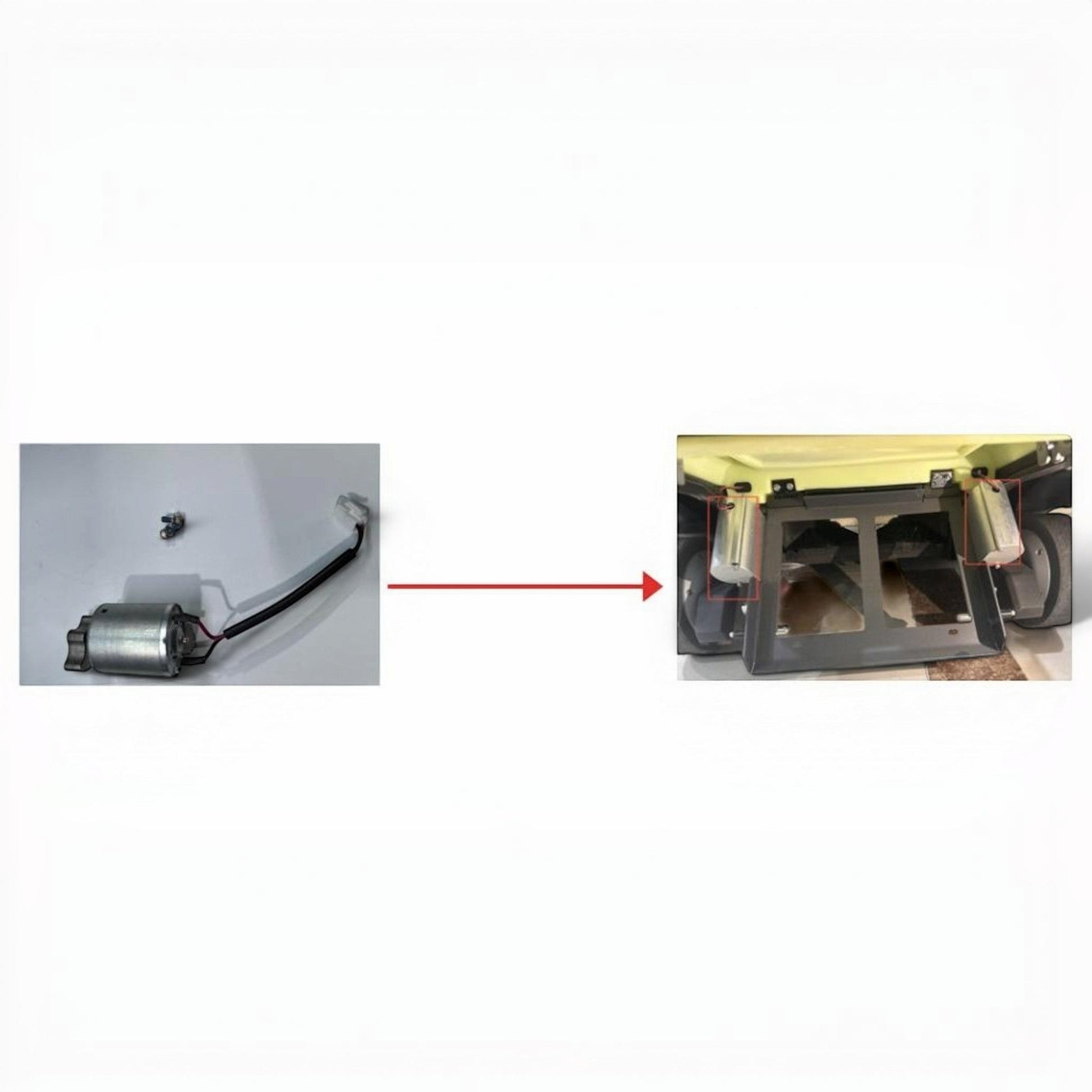 MT1 Max Vibrationsmotor zur Staubentfernung, Metallgehäuse mit Kabel und Stecker