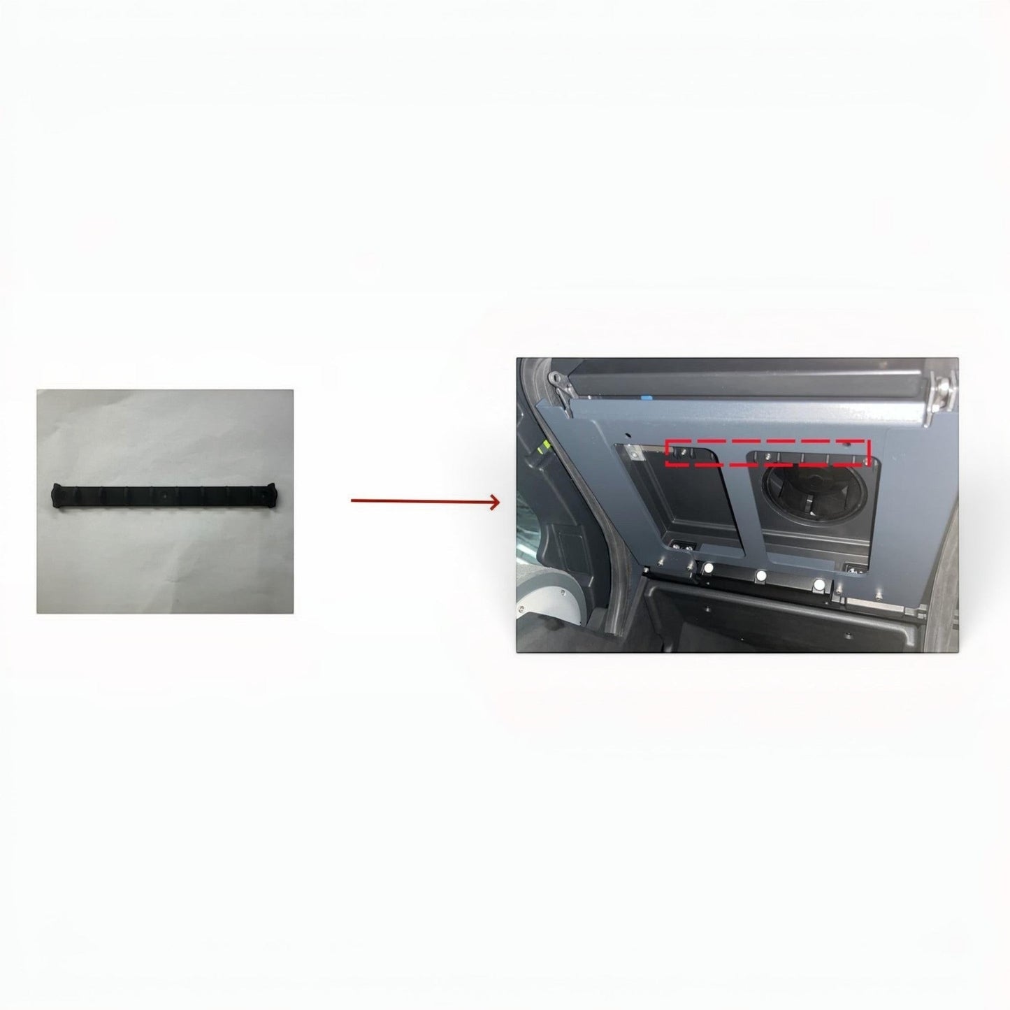 MT1 Zuggriff-Gummi, schwarzes Gummielement zur Vibrationsdämpfung und stabilen Handhabung.
