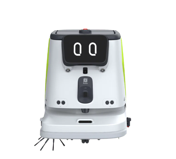 PUDU CC1 – Professioneller Reinigungsroboter / Professional cleaning robot – yellow green version