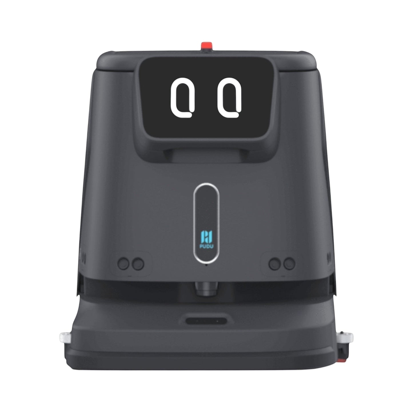 Pudu CC1 professioneller Reinigungsroboter in Schwarz mit 4-in-1 Funktion: Scheuern, Saugen, Kehren und Wischen.