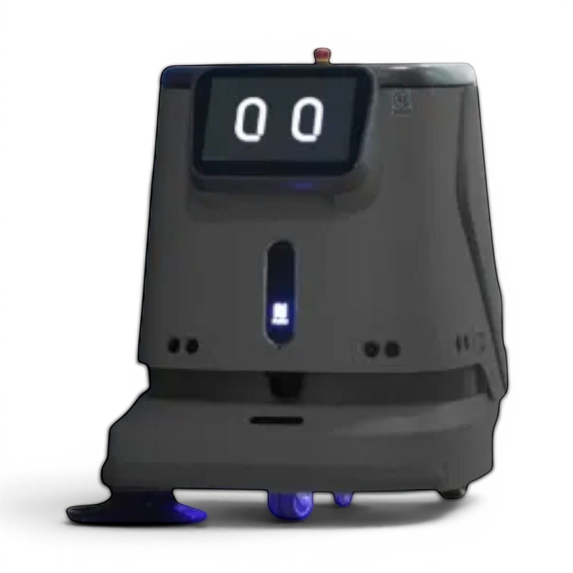 Pudu CC1 professioneller Reinigungsroboter in Schwarz mit 4-in-1 Funktion: Scheuern, Saugen, Kehren und Wischen.