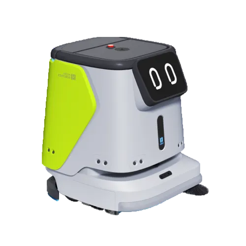 PUDU CC1 – Professioneller Reinigungsroboter / Professional cleaning robot – yellow green version