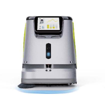 PUDU CC1 – Professioneller Reinigungsroboter / Professional cleaning robot – yellow green version