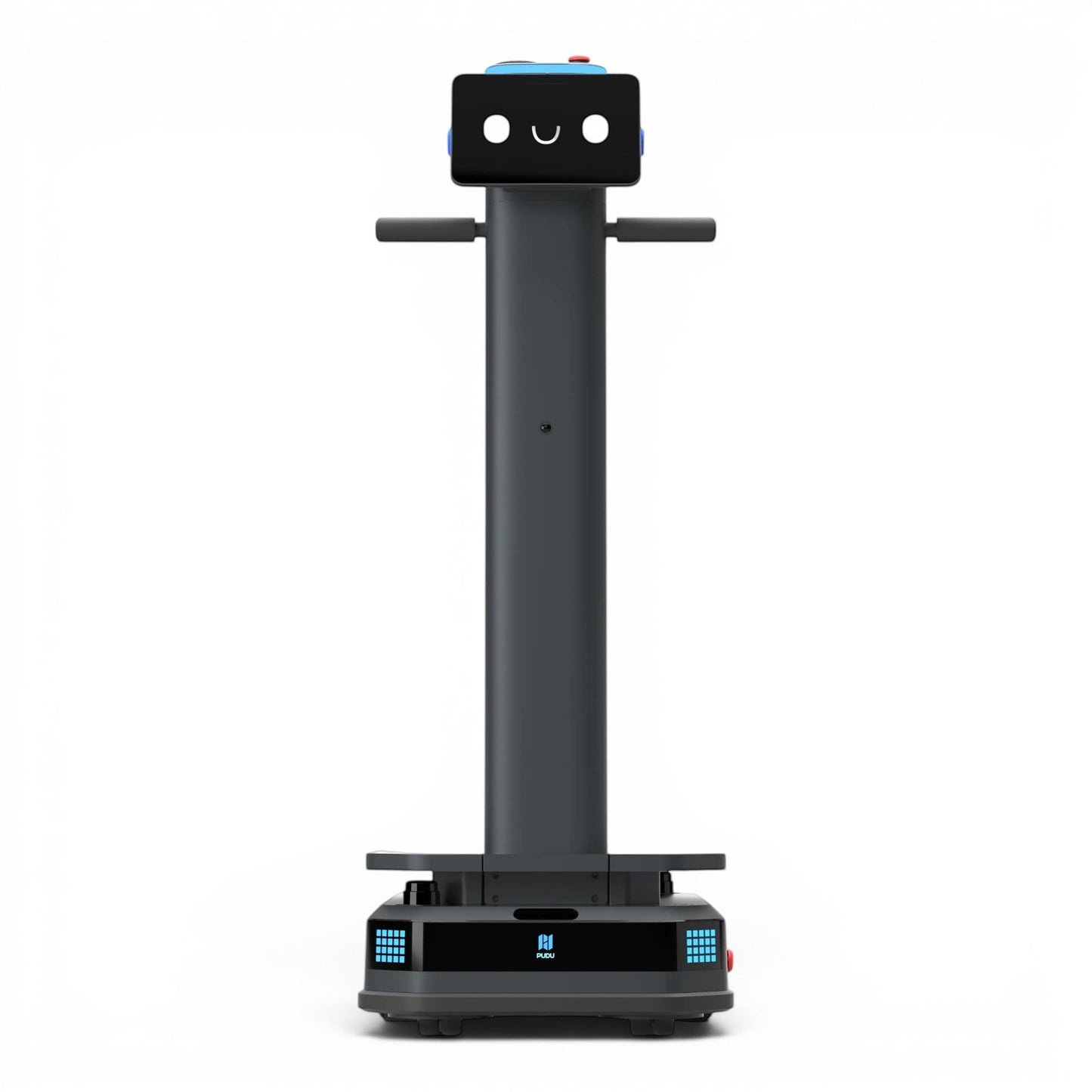 PUDU T300 schwarzer Lieferroboter mit Touchscreen und Ladefläche für Industrie und Handel