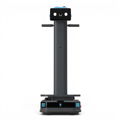 PUDU T300 schwarzer Lieferroboter mit Touchscreen und Ladefläche für Industrie und Handel